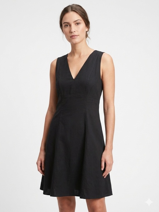 a new day Dresses & Skirts - A New Day Classic V-Neck Black Sleeveless Dress